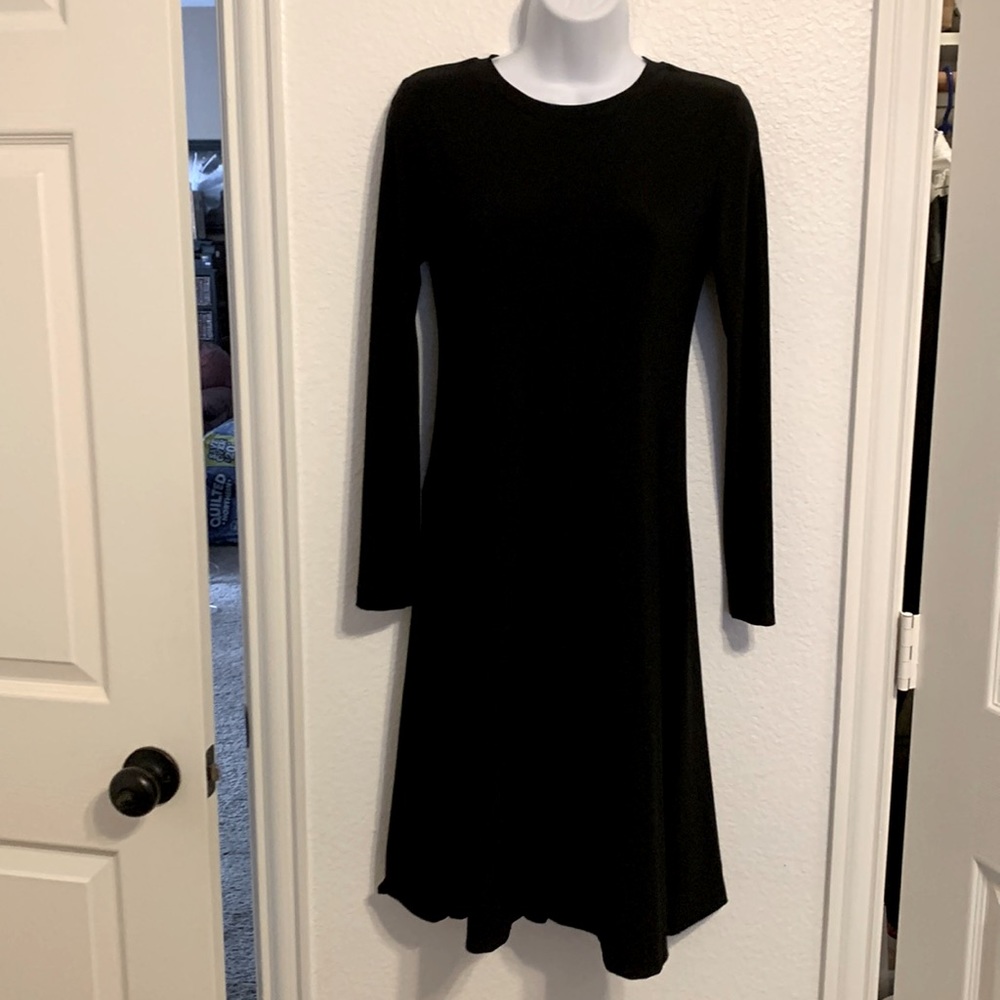 Norma Kamali Long Sleeve Black Dresx XS